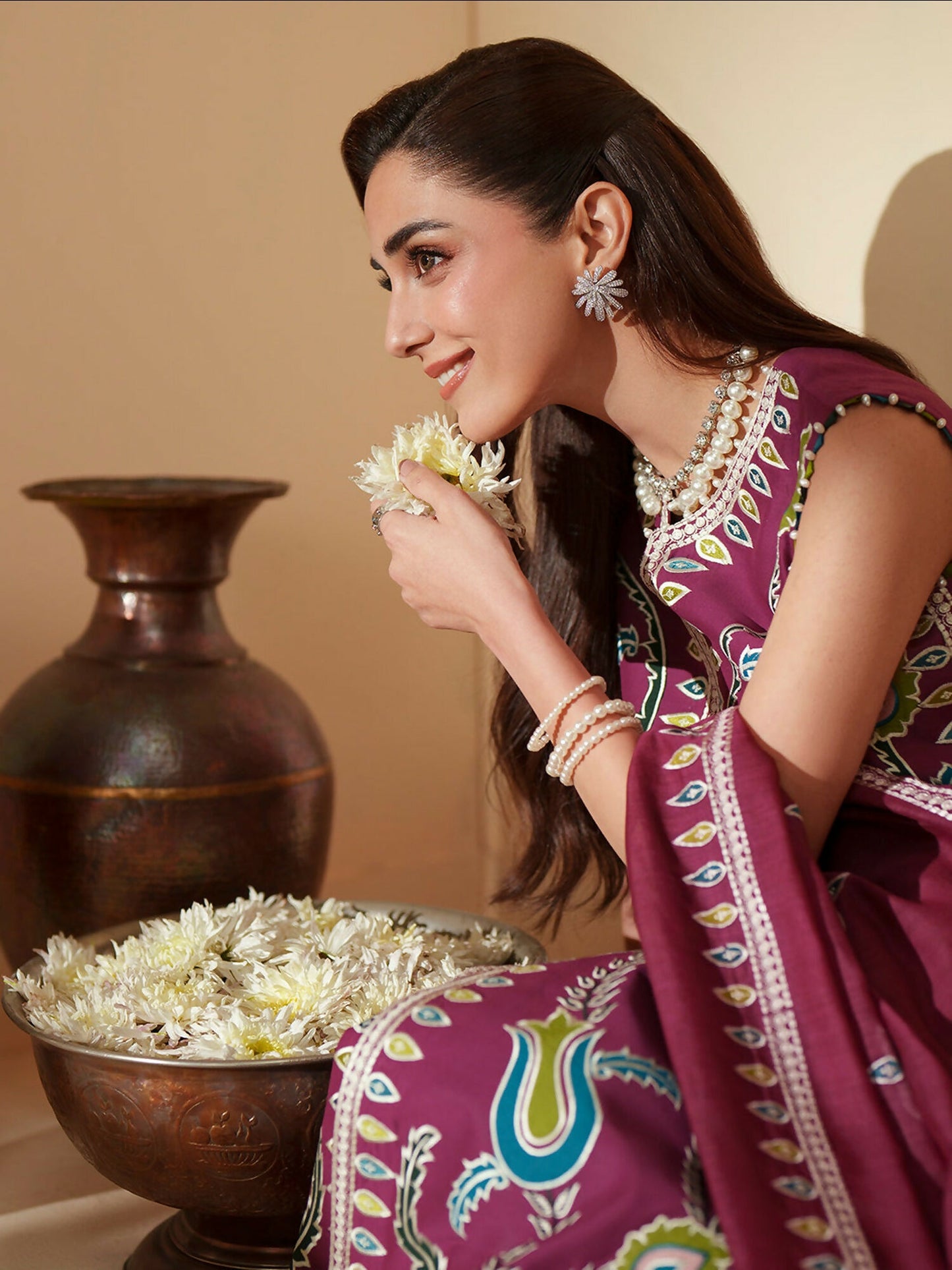 Binilyas Mashriq Luxury Lawn'26 Embroidered Unstitched 3-Piece Suit-D-118-A