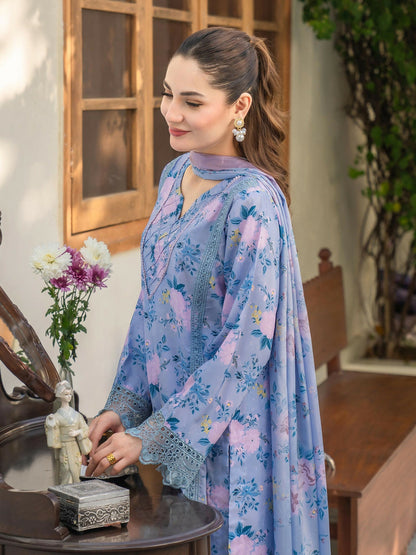 Panache Apparel Raw Silk Printed Stitched Suit-Aeris