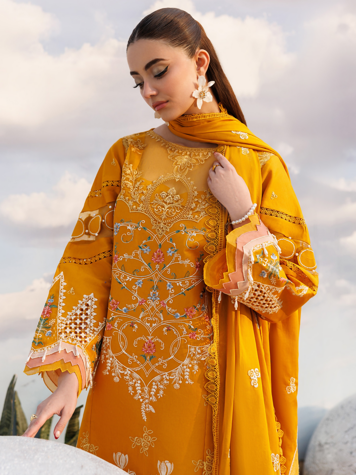 Parishay Shangrila Lawn Vol 2 Embroidered Unstitched 3-Piece Suit-ANG-02