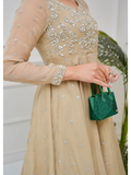 Allure By IH Lehr Chiffon Embroidered Lehenga-Oat