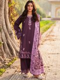 Panache Apparel Khaddar Embroidered Stitched Suit-Arwa-purple