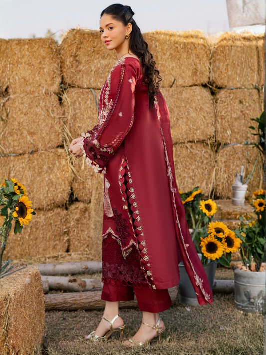 Parishay Summer Queen Vol 2 Lawn Embroidered Stitched 3-Piece Suit-SQU-10