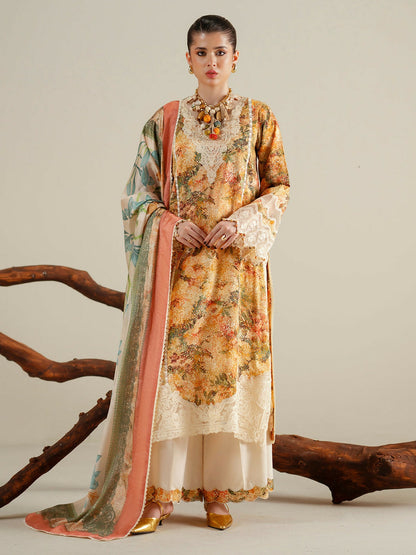 Binilyas Eres Bonita Viscose Embroidered Stitched 3-Piece Suit-1104-A