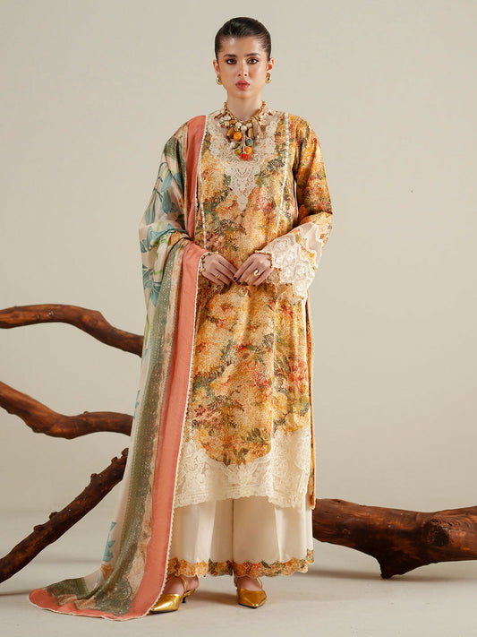 Binilyas Eres Bonita Viscose Embroidered Stitched 3-Piece Suit-1104-A