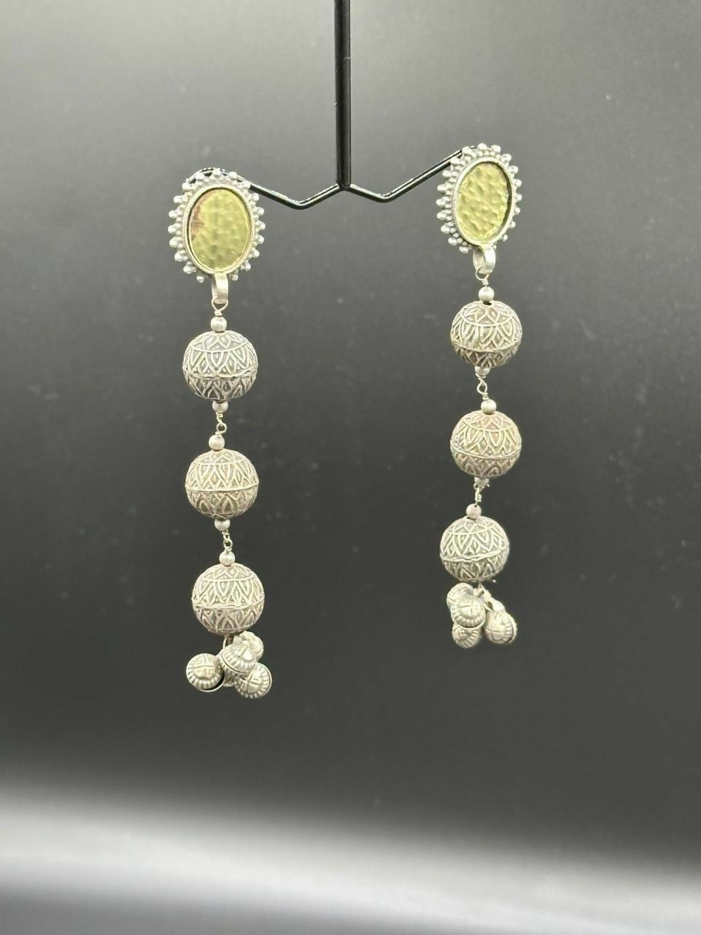 H&A Jewellery Handmade Brass Oxidized Jhumka