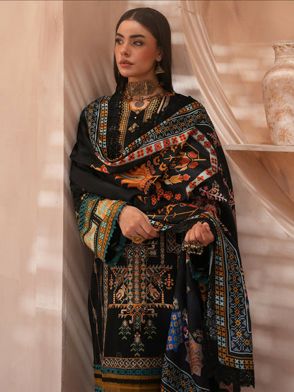 Binilyas Kotrai Embroidered Unstitched 3-Piece Suit-792-A