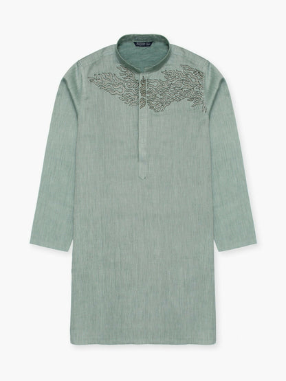 Velvour Boys Cotton Embroidered Stitched Kurta-VB202-B