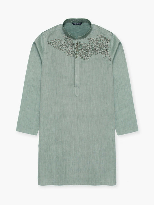 Velvour Boys Cotton Embroidered Stitched Kurta-VB202-B