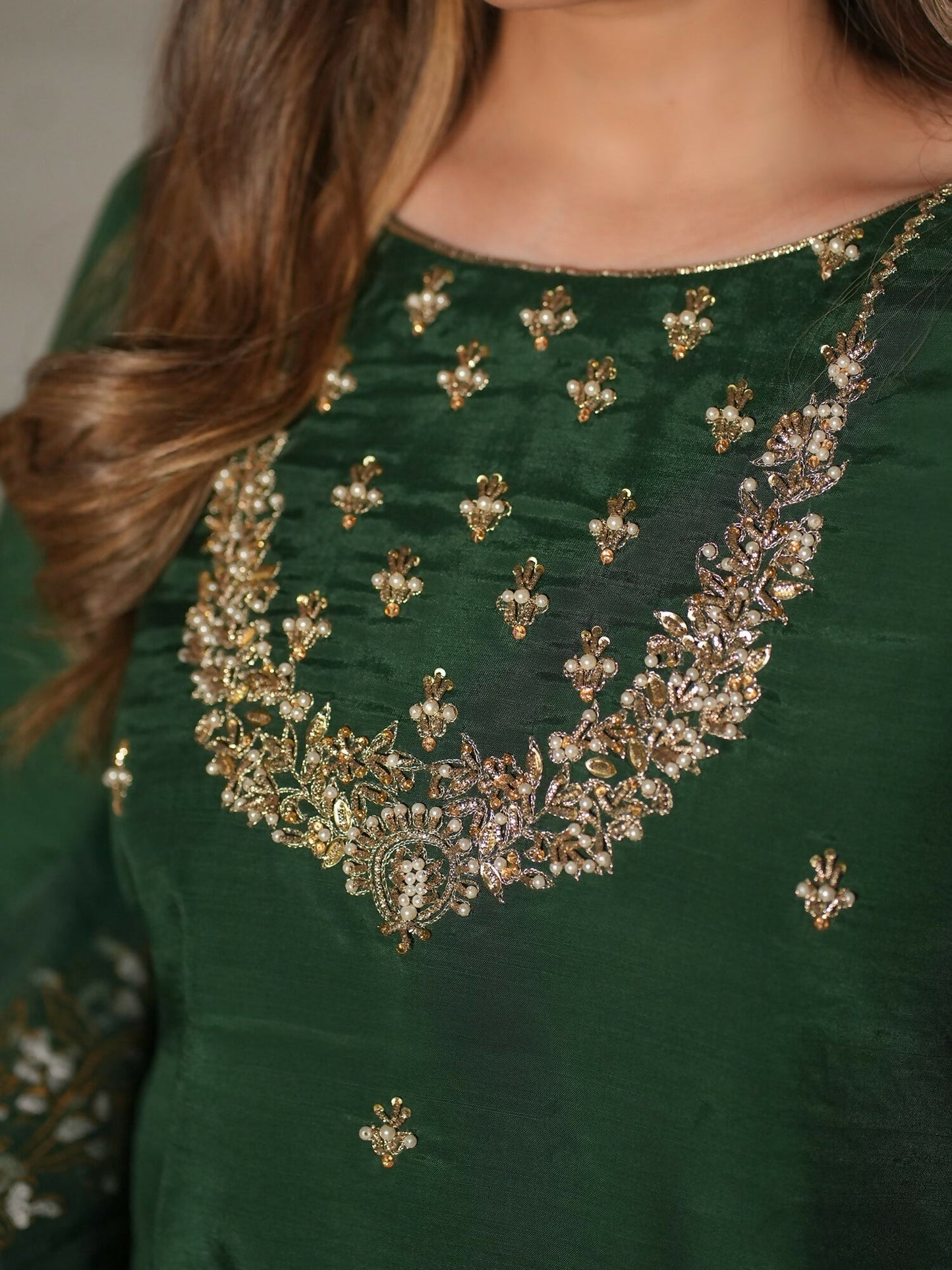 Allure By IH Luxury Pret Raw Silk Embellished Stitched 3-Piece Suit-Shahay