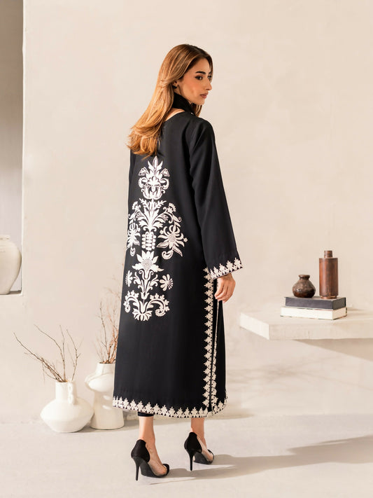 Zeephire Linen Embroidered Stitched 3-Piece Suit-Mira