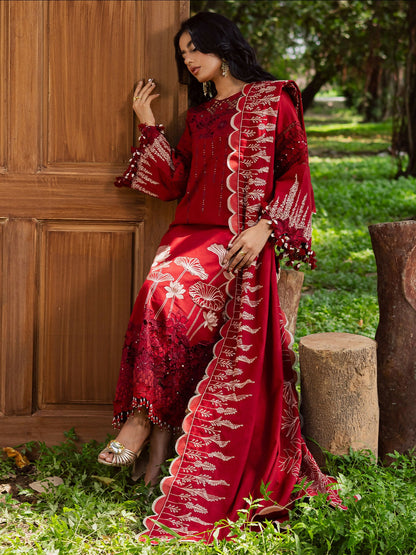 Parishay Winterwood Tales Khaddar Embroidered Unstitched 3-Piece Suit- WW - 03