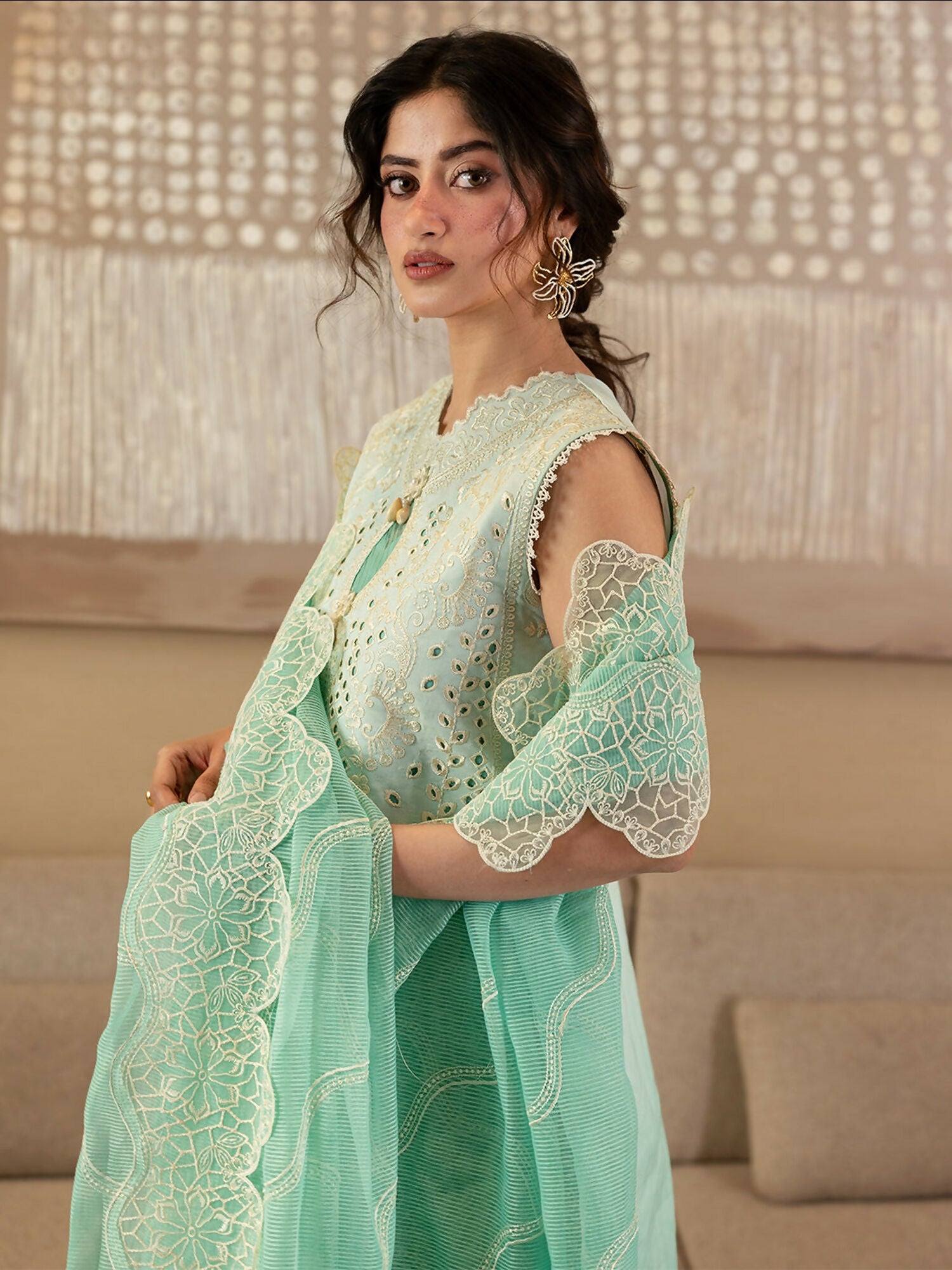Mahnur Sirene Luxury Lawn'26 Embroidered Unstitched 3-Piece Suit-S-08
