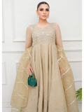 Allure By IH Lehr Chiffon Embroidered Lehenga-Oat