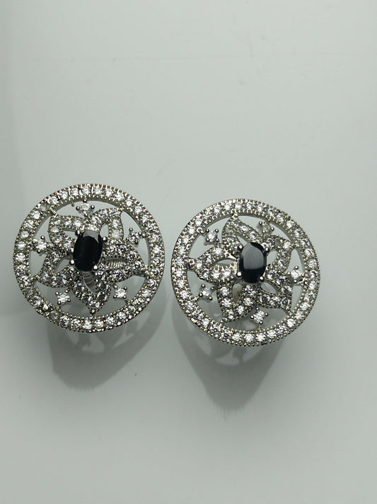 H&A Jewellery One Carat American Diamond Stud Earrings