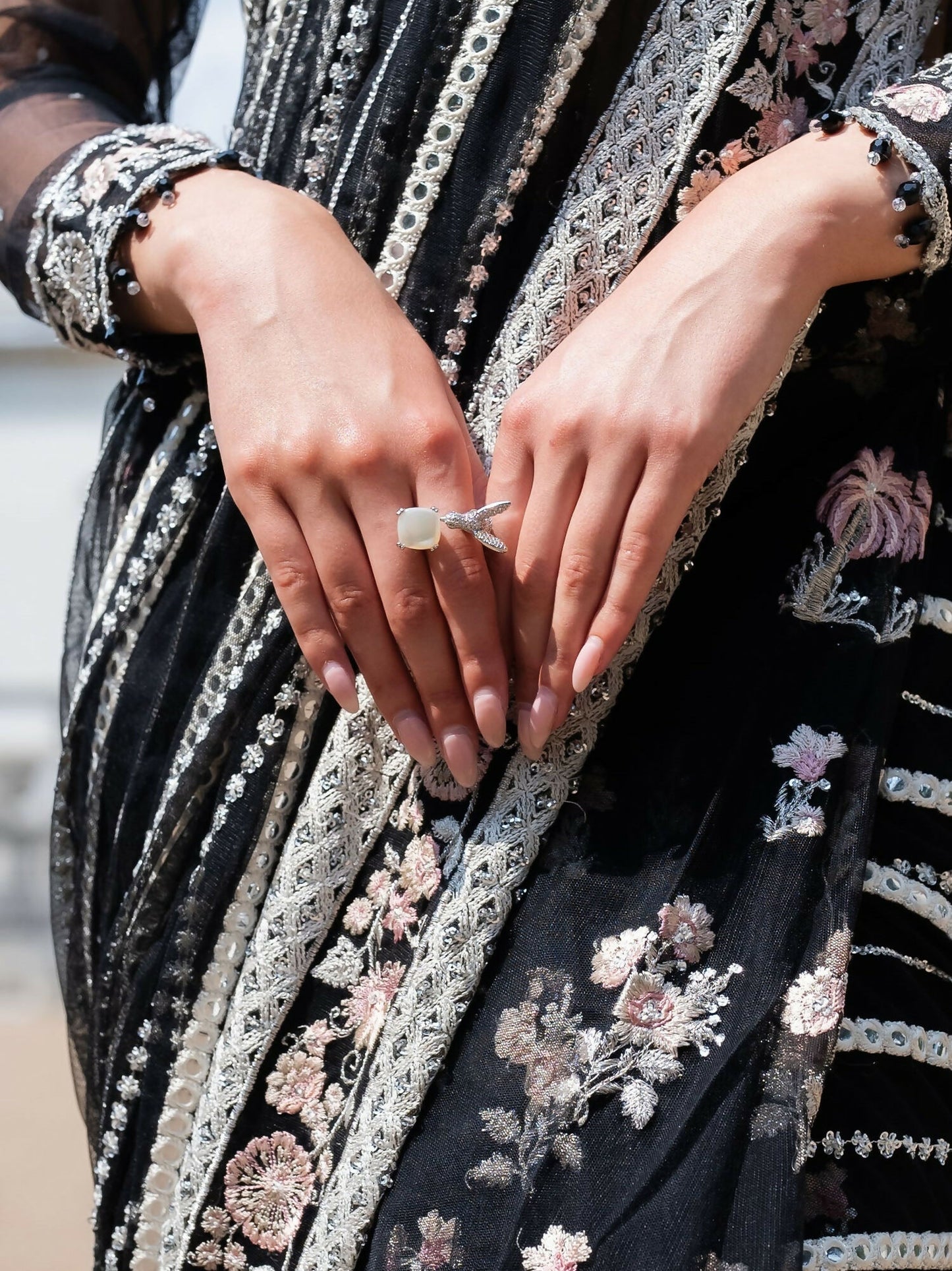 Shiza Hassan Lillian Wedding Formals Net Embellished Stitched Saree-Kaira