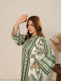 Stylish Collection Velvet Vogue Printed Co-Ord Set-Green Mint