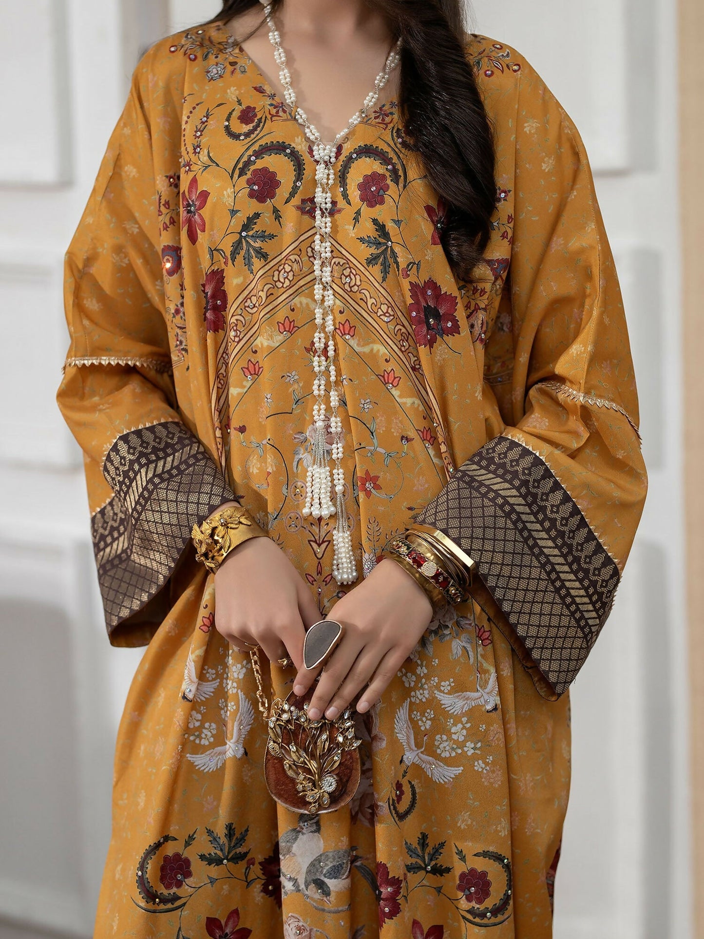 Shiza Hassan Miha Luxury Pret Pure Grip Embellished 1-Piece Kaftan-Alora