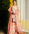 Hussain Rehar Luxury Pret Eid'23 Raw Silk Embellished Stitched 3-Piece Suit-Tawny