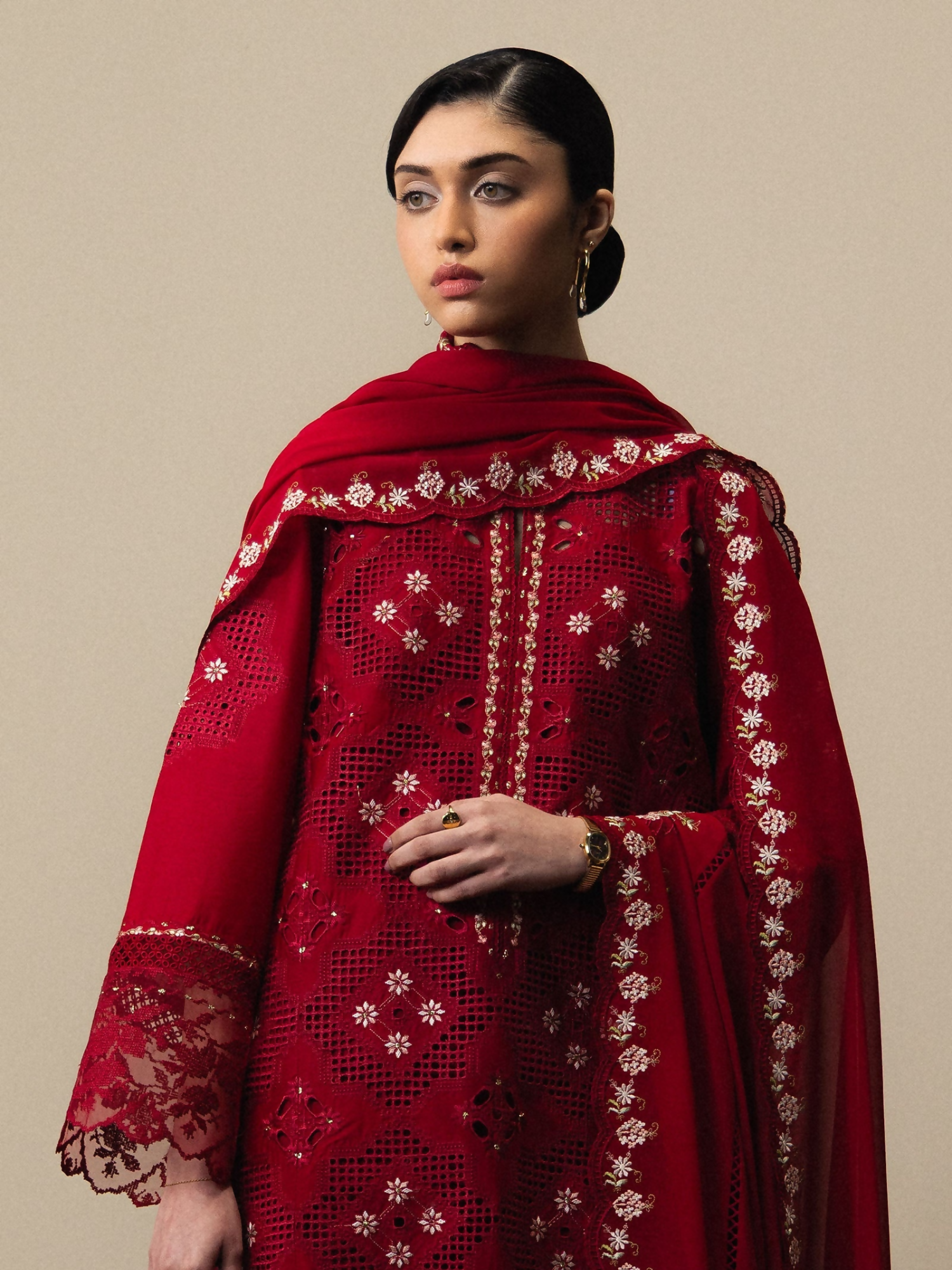Zara ShahJahan Satori'26 Lawn Embroidered Unstitched 3-Piece Suit-Akari-D8