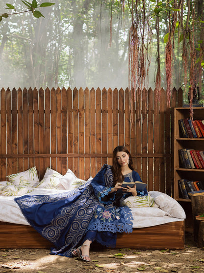 Parishay Winterwood Tales Khaddar Embroidered Stitched 3-Piece Suit-WW - 02