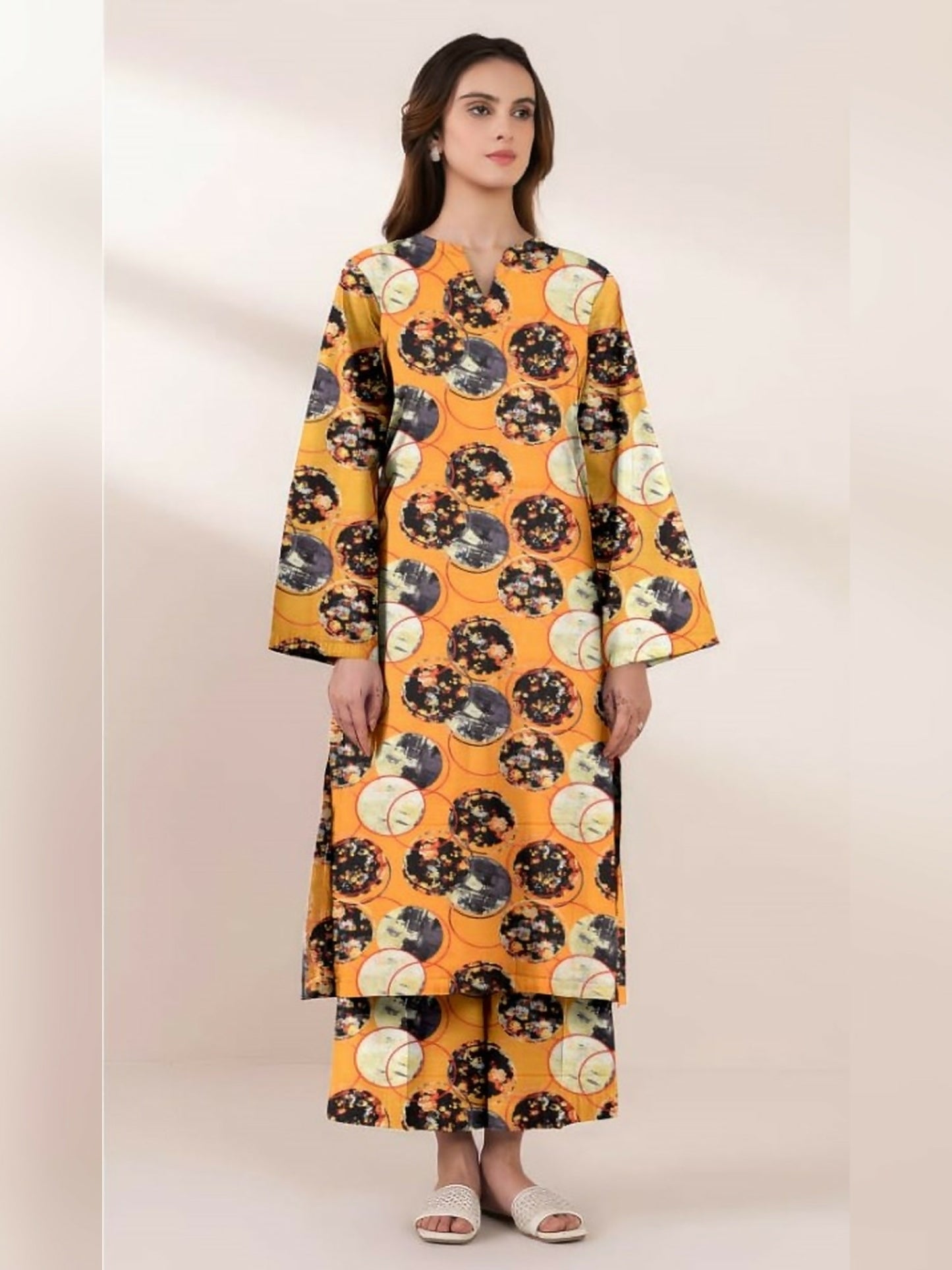 Bin Shaukat Khaddar Printed Unstitched 2-Piece Suit