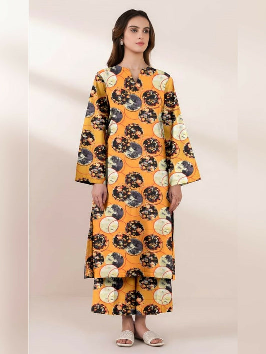 Bin Shaukat Khaddar Printed Unstitched 2-Piece Suit