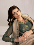 Shurooq Echoes In Bloom Zari Cotton Net Embellished Stitched 3-Piece Suit-Emerald Whisper