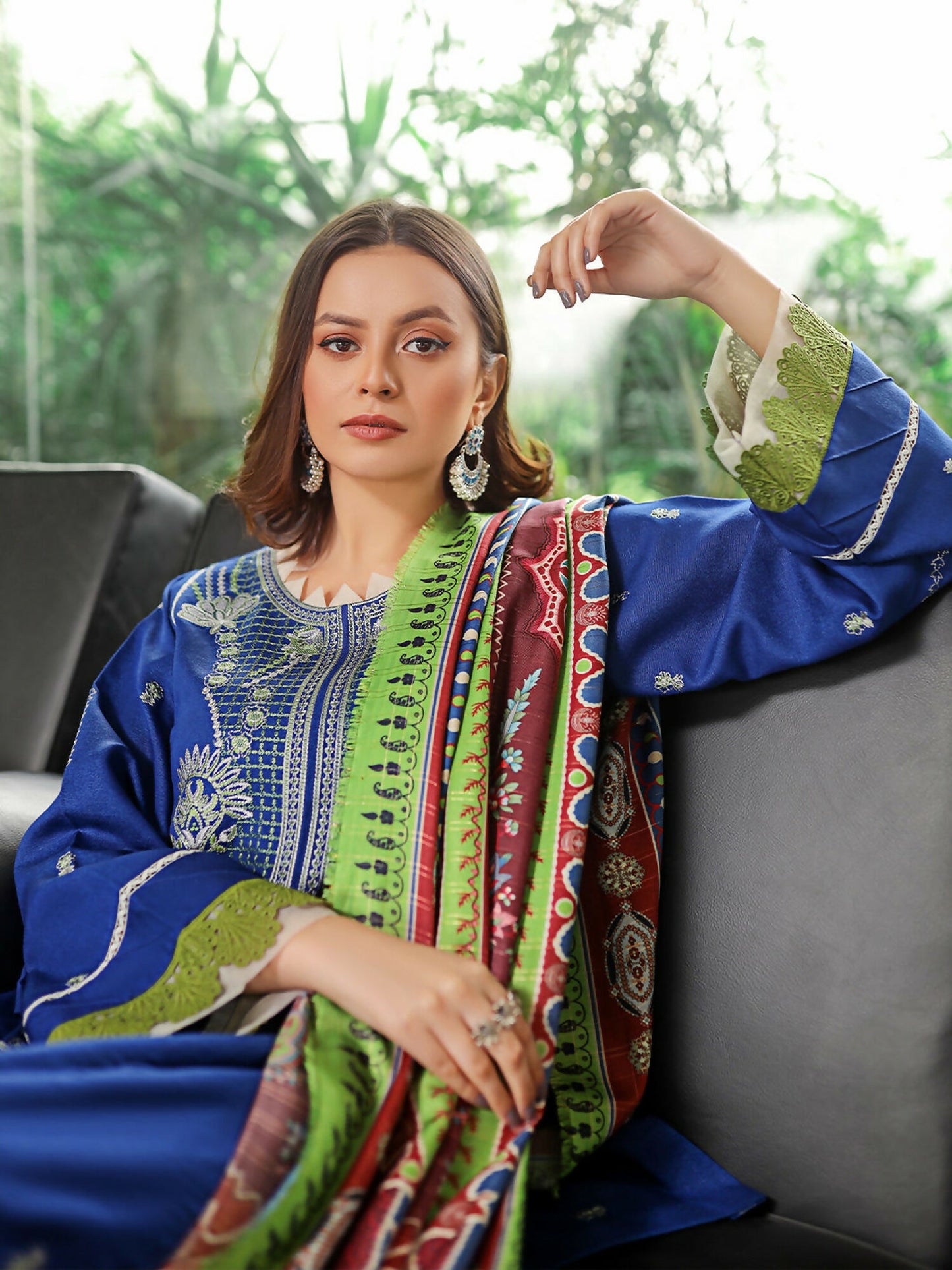 Binilyas Karandi Embroidered Unstitched 3-Piece Suit-755-A