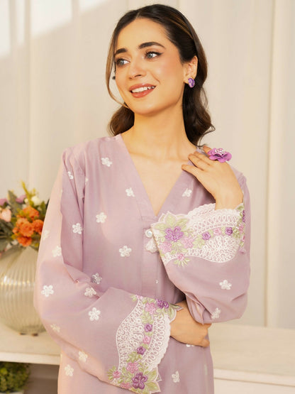 Mannat Clothing Summer Basics'25 Lawn Embroidered Stitched Suit-SB2020020