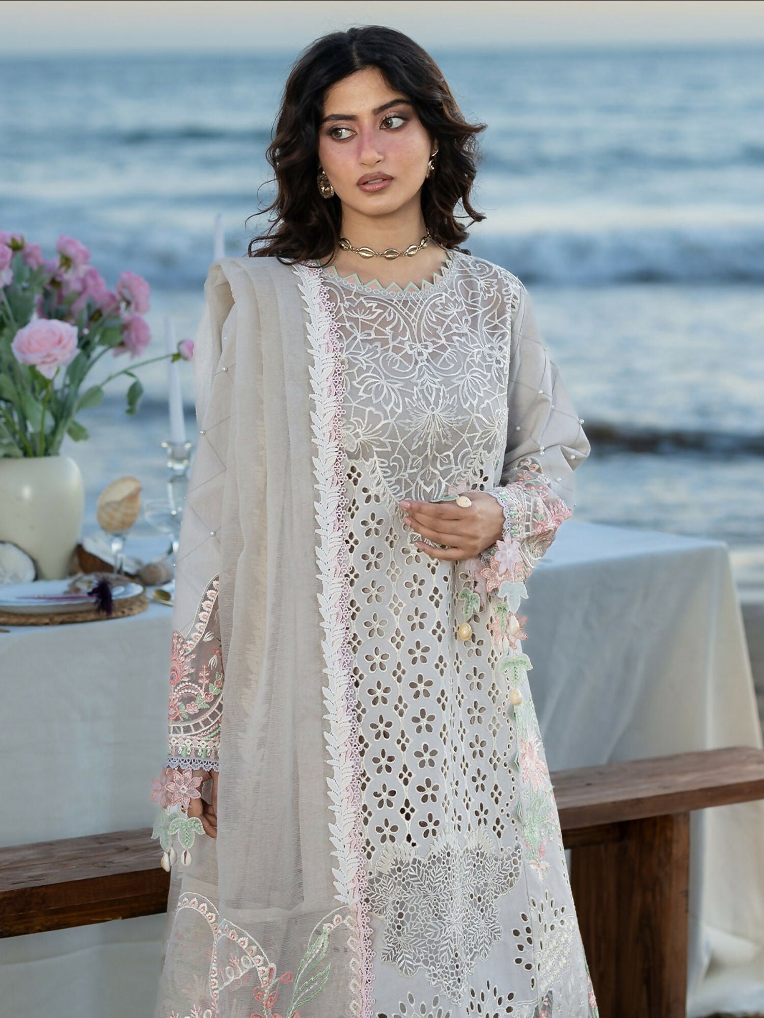 Mahnur Sirene Luxury Lawn'26 Embroidered Stitched 3-Piece Suit-S-06