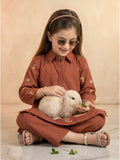 Velvour Girls Cotton Embroidered Co-Ord Set-VG216-B