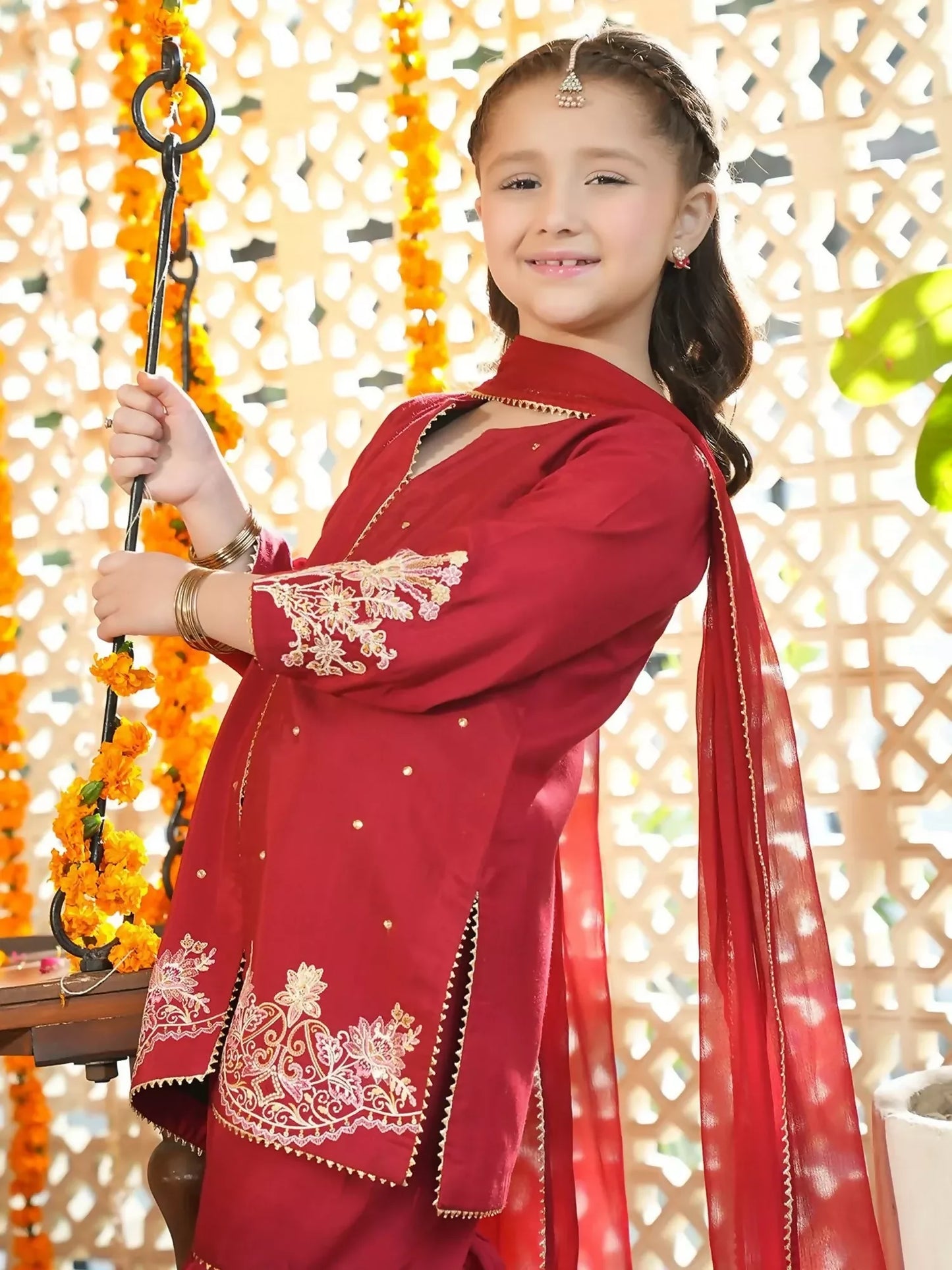 Panache Apparel Noore Eid Edit Sheesha Silk Embroidered Stitched Suit-Lumi