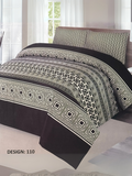 Diamond Dynasty Printed 3-Piece King Bedsheet Set-05