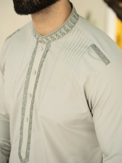 Fabrich Men Wash & Wear Embroidered Unstitched Shalwar Kameez-Nyanza
