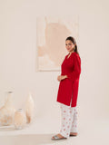 Stylish Collection Luxe Edit Cotton Embroidered Stitched 2-Piece Suit-Cherry Red