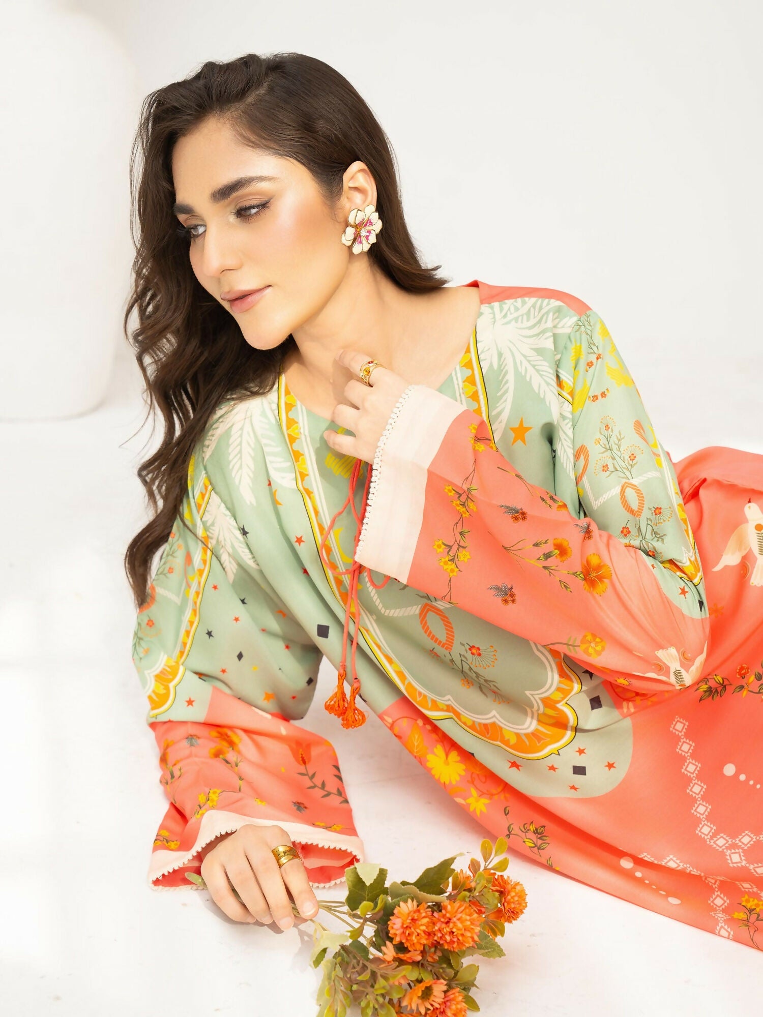 Panache Apparel Florise Lawn Printed Shirt-Xenya