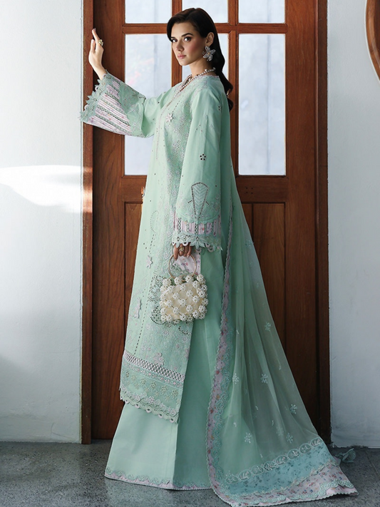 Qalamkar Chikankari Eid Edit'26 Lawn Embroidered Unstitched 3-Piece Suit-CM-08 Seren
