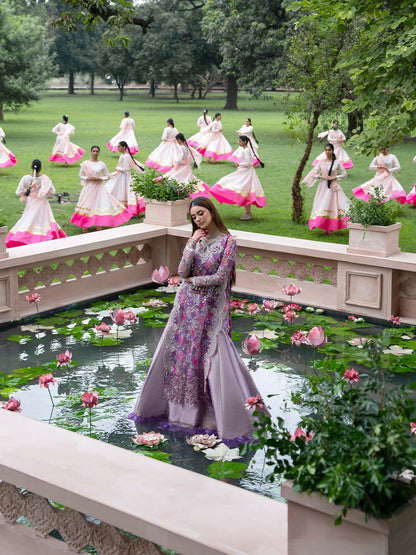 Parishay Ranibagh Luxury Formals Organza Embroidered Stitched 3-Piece Suit-Gulzaar