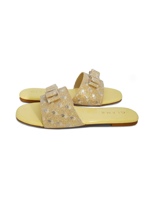 Golden Royale Leather Women’s Slides