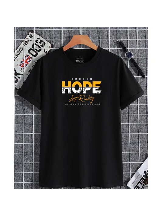 Jupiter Printed Broken Hope Graphic Tee-Shirt-14461