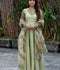 Shiza Hassan Nadia Luxury Pret Korean Raw Silk Embellished Pishwas-Mint Luminance