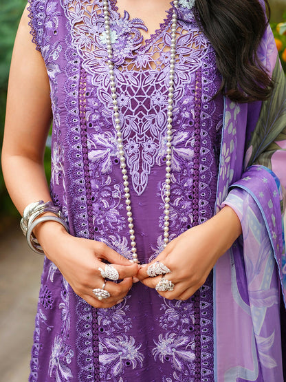 Mushq A Moi Luxury Lawn Embroidered Unstitched 3-Piece Suit-Lovers Lane