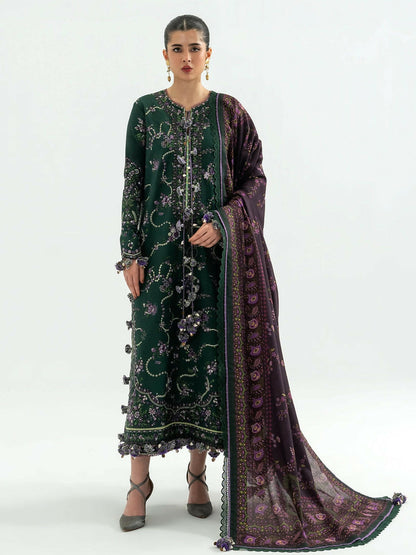 Hussain Rehar Khaddar'25 Embroidered Unstitched 3-Piece Suit-Gulbasi