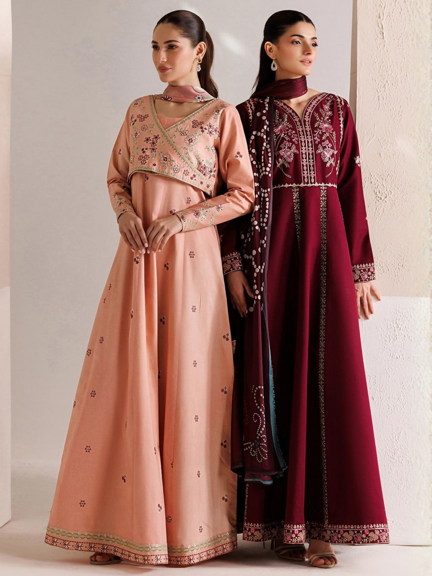 Panache Apparel Mistfall Vol II Cotton Embroidered Stitched Suit-Virelle