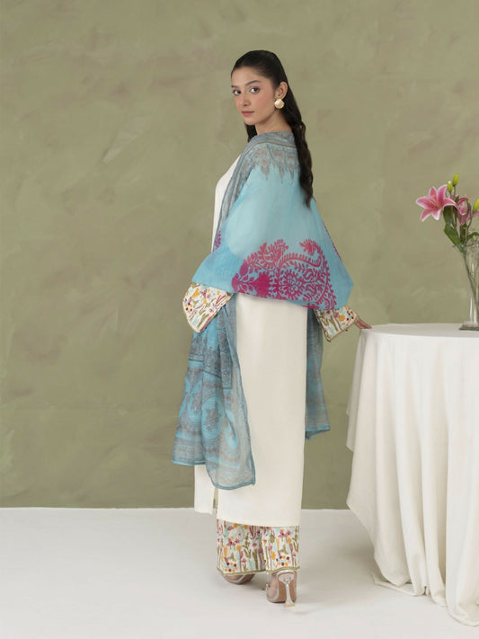 Stylish Collection Serene Summer Linen Embroidered Stitched 3-Piece Suit-Kastoor Embroidered