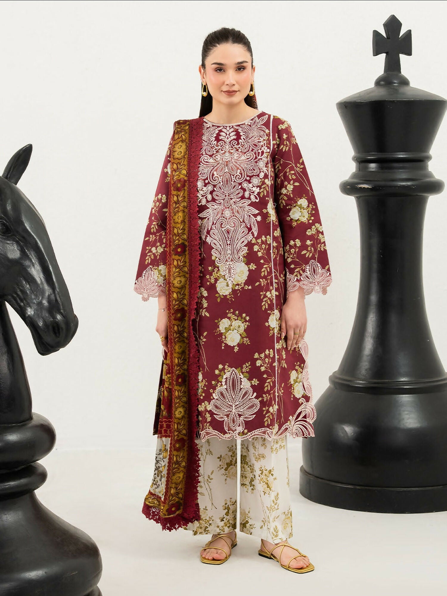 Mahnur Anaya Lawn Vol-1 Embroidered Unstitched 3-Piece Suit-ANA-012