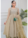 Allure By IH Lehr Chiffon Embroidered Lehenga-Oat