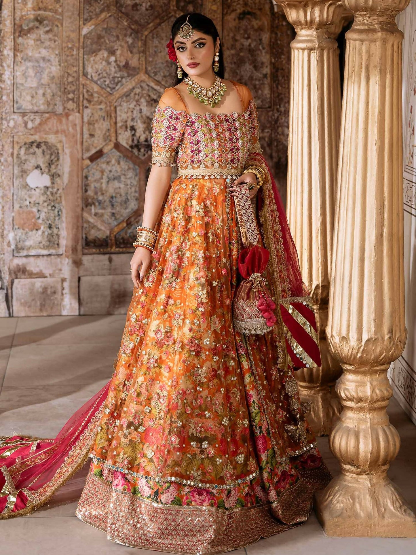 Shiza Hassan Shehnai Net Embellished Stitched 3-Piece Suit-Ariella