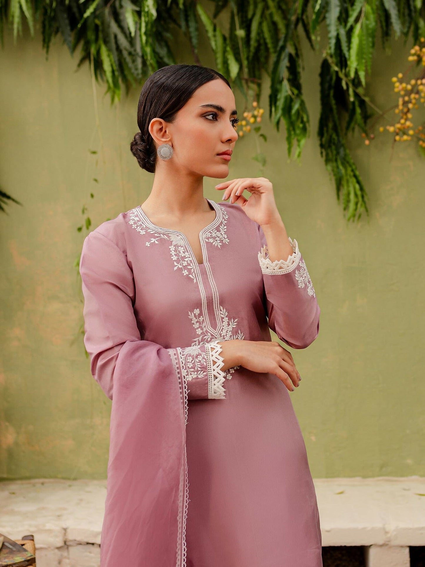 Allure By IH Cotton Embroidered Stitched 3-Piece Suit-Aura