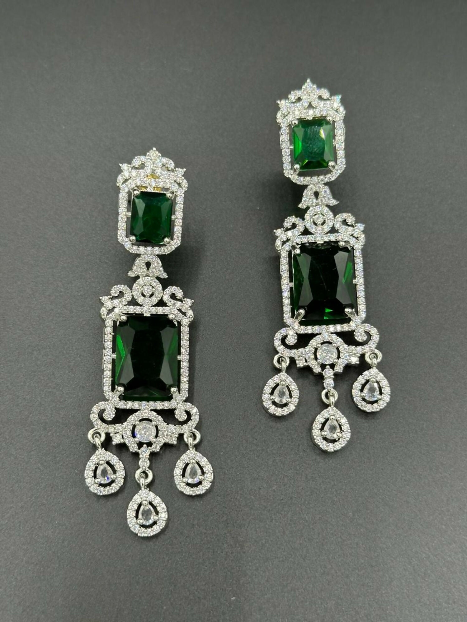 H&A Jewellery One Carat Silver Rhodium Plated Earrings
